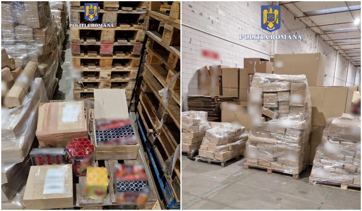 Peste doua tone de petarde si artificii confiscate de politie