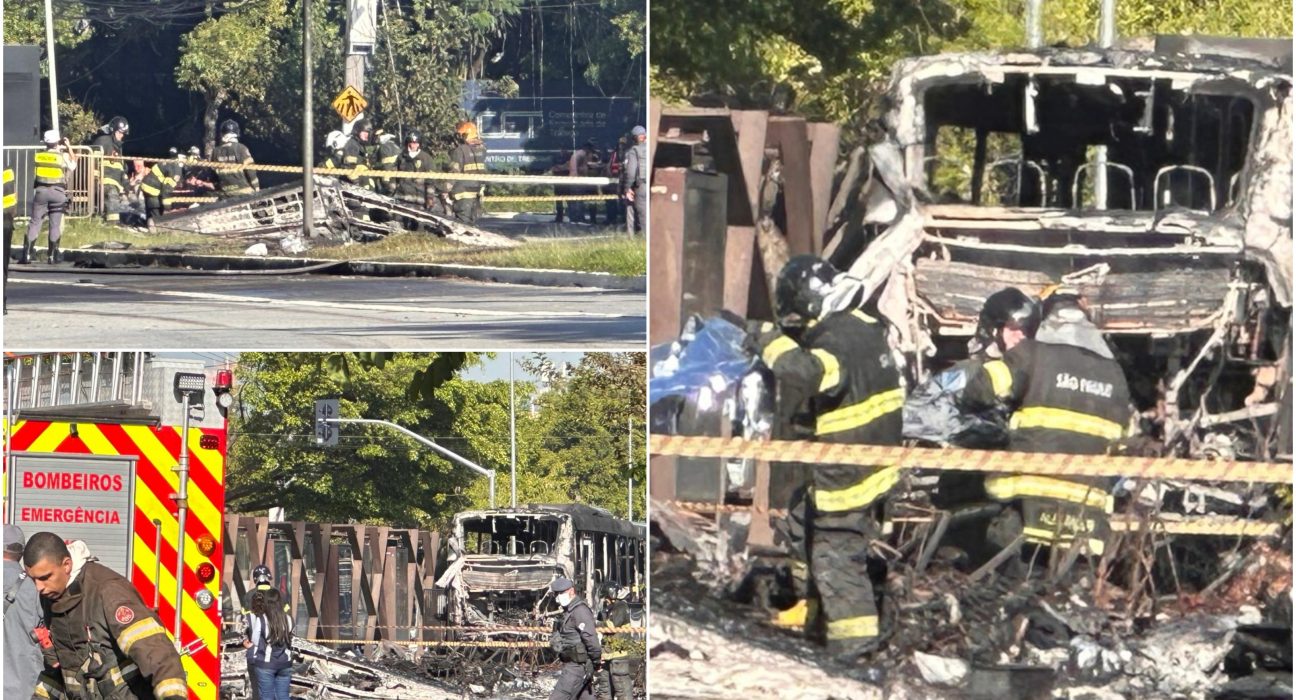 Avion de mici dimensiuni se prabuseste peste autobuz in Sao Paulo doi morti