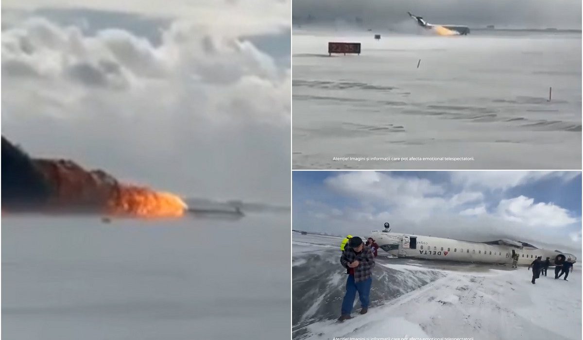 Momente dramatice dupa prabusirea avionului in Toronto O minge mare de foc Eram cu susul in jos Opinie expert aviatie