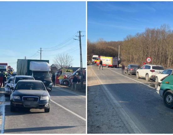 Accident cu 4 masini la Calugareni Suceava 3 raniti