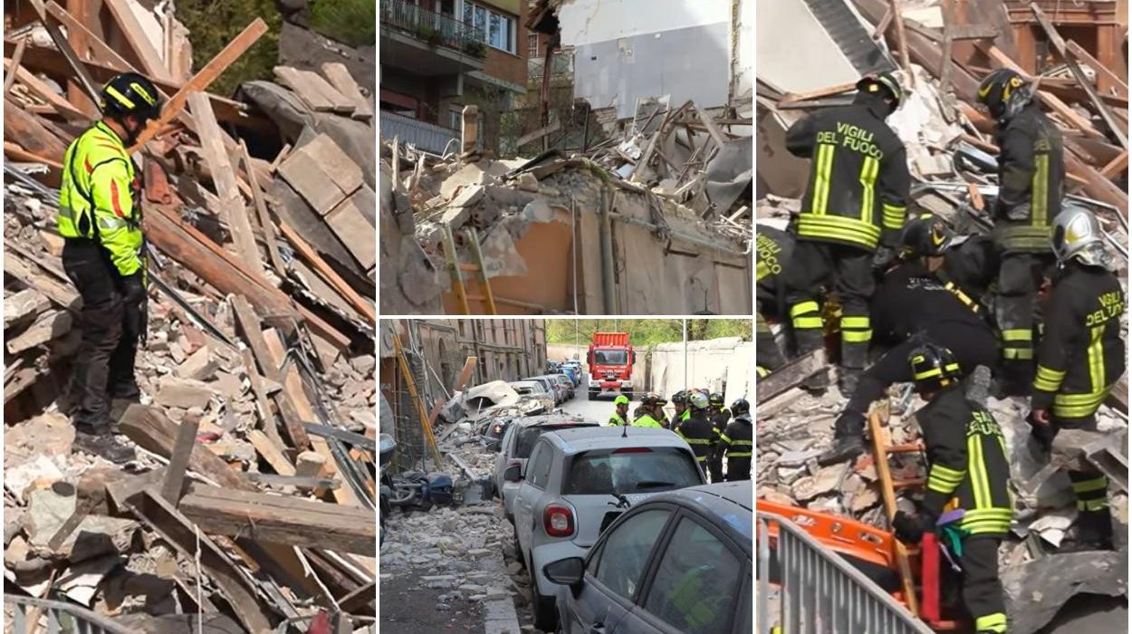 Bloc prabusit la Roma dupa explozie uriasa