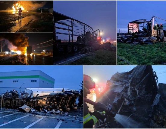 Doi soferi morti dupa un impact intre TIRuri in Arad