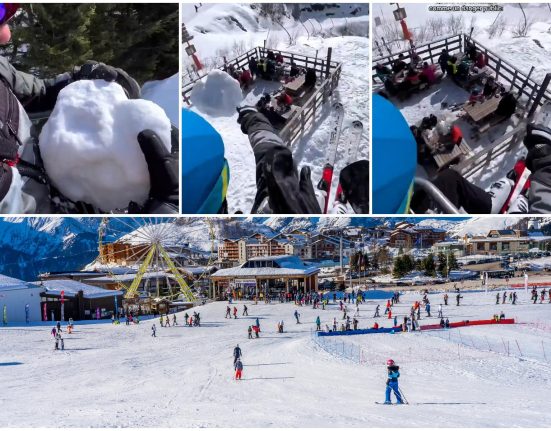 Momentul cand un influencer francez loveste un bunic din telescaun cu un bulgare de gheata postat pe TikTok