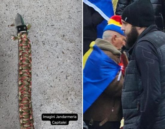 Polonezul instigator prins cu cutit la protest retinut Ce a spus flancat de mascati