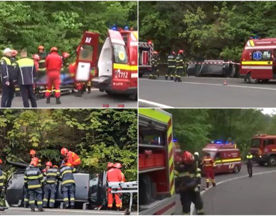 Impact intr o curba periculoasa din Brasov sofer si pasager incarcerati