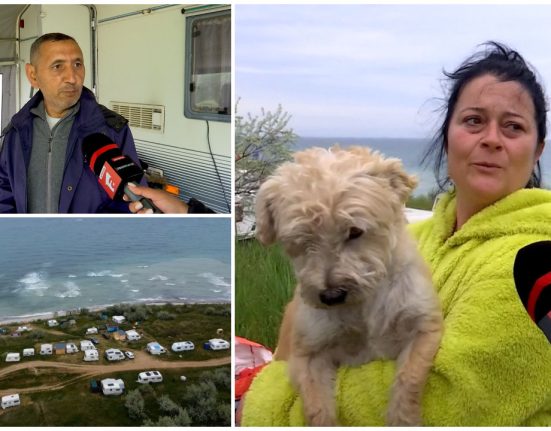 Viata turistilor cu rulota la mare vara