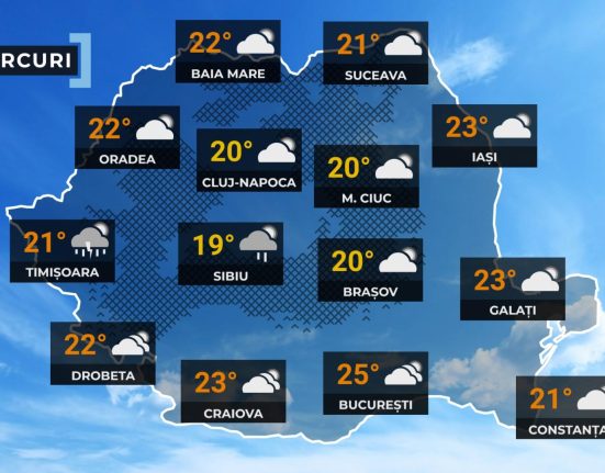 Vremea de maine 21 mai temperaturas intre 17 si 26 grade