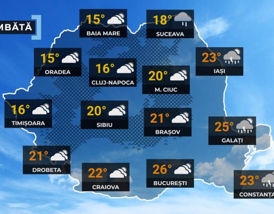 Vremea de maine 24 mai racire si ploi