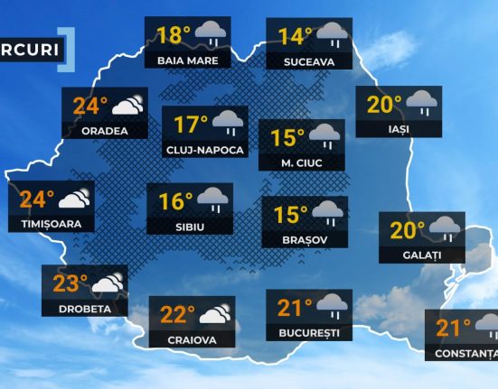 Vremea din 28 mai temperaturi intre 13 si 25 grade