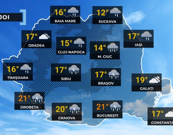 Vremea din 8 mai Ploi in majoritatea tarii