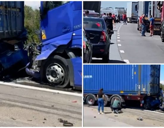 Accident grav pe A1 Bucuresti Pitesti 4 masini si 3 TIR uri Un copil a murit