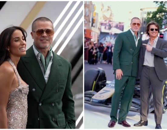 Brad Pitt alaturi de iubita sa Ines de Ramon la premiera filmului F1 The Movie