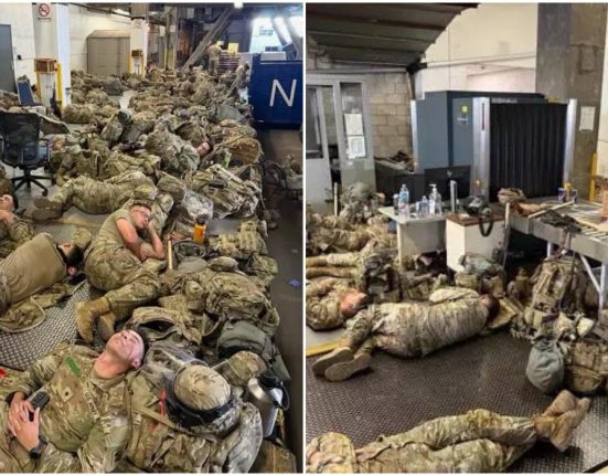 Imagini cu soldatii Gardii Nationale din LA