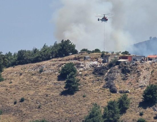 Incendiu de vegetatie langa Atena evacuari in zona