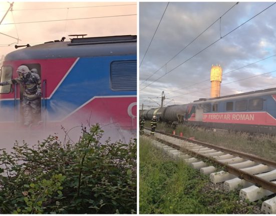 Incendiu in Prahova Locomotiva cu 36 vagoane a ars