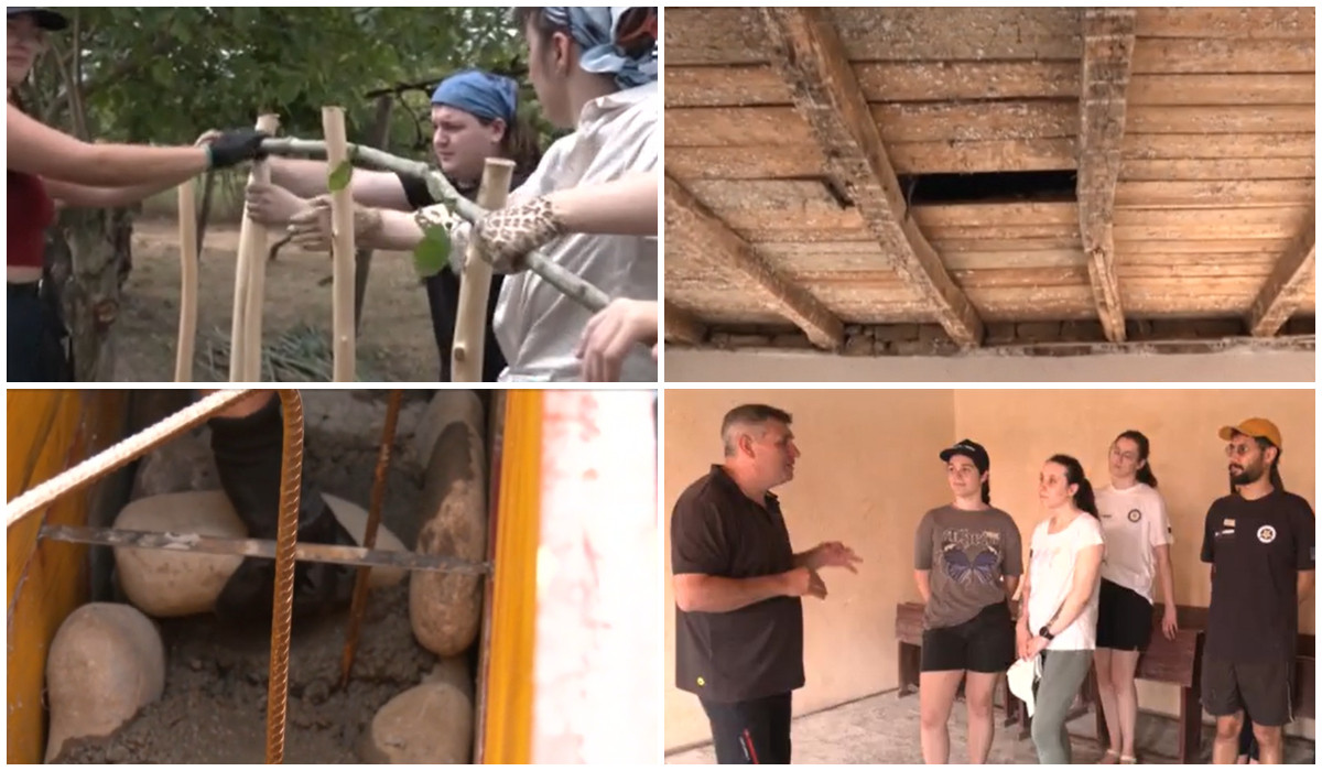 Studenti din Europa in practica la Bihor renovari traditionale