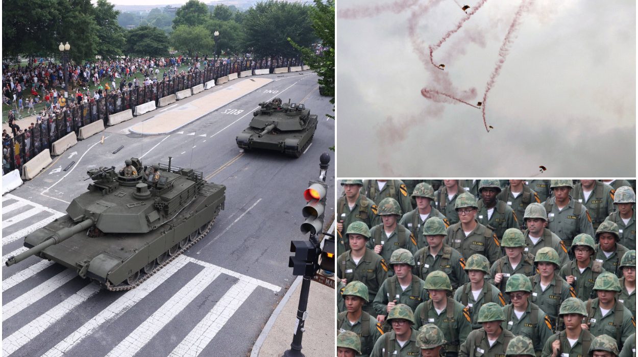 Tancuri pe strazile din Washington dupa 30 de ani