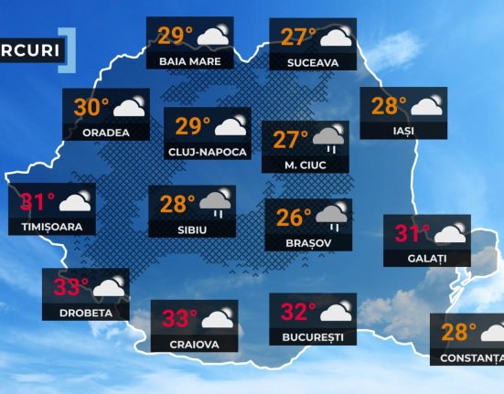 Vremea de maine 18 iunie Sudul se topete ploi in rest