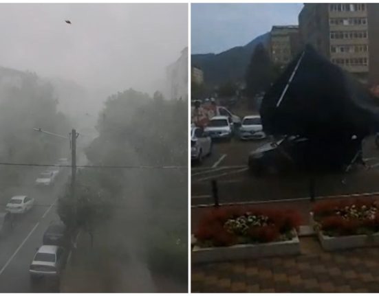 Zonele afectate de vanturi puternice si furtuni