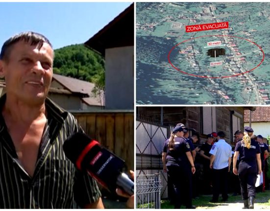 ANIMATIE Crater de 30 de metri deasupra unei foste mine de sare din Maramures Nu ma mut nici daca ma omoara