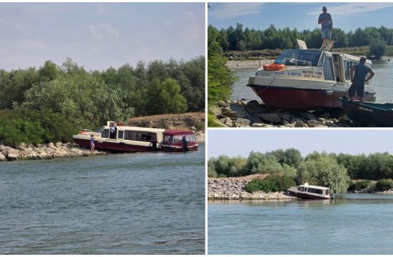 Accident naval la Tulcea Ambarcatiune cu 12 persoane a intrat in mal