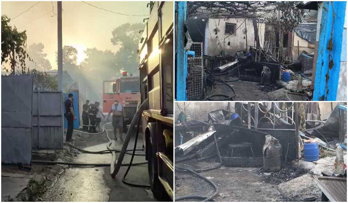 Incendiu si explozie intr o casa din Galati