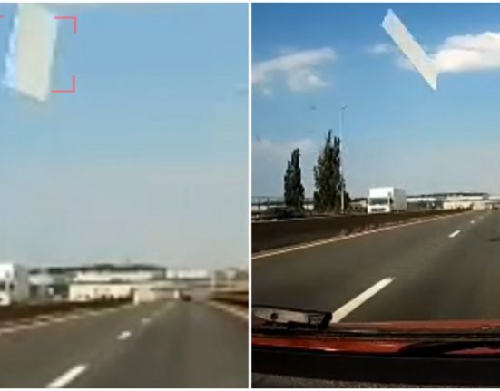 Masina distrusa in miscare de o usa zburatoare