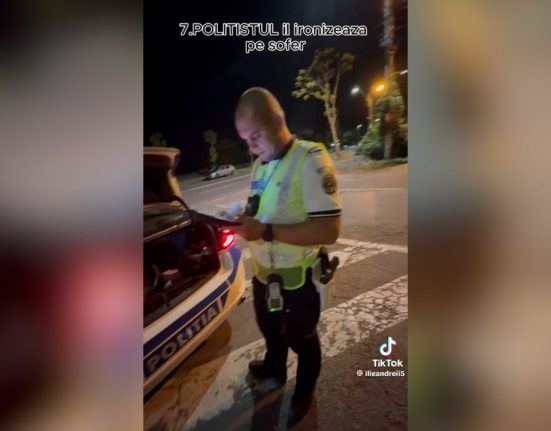 Poliist din Galati filmat injurand un sofer
