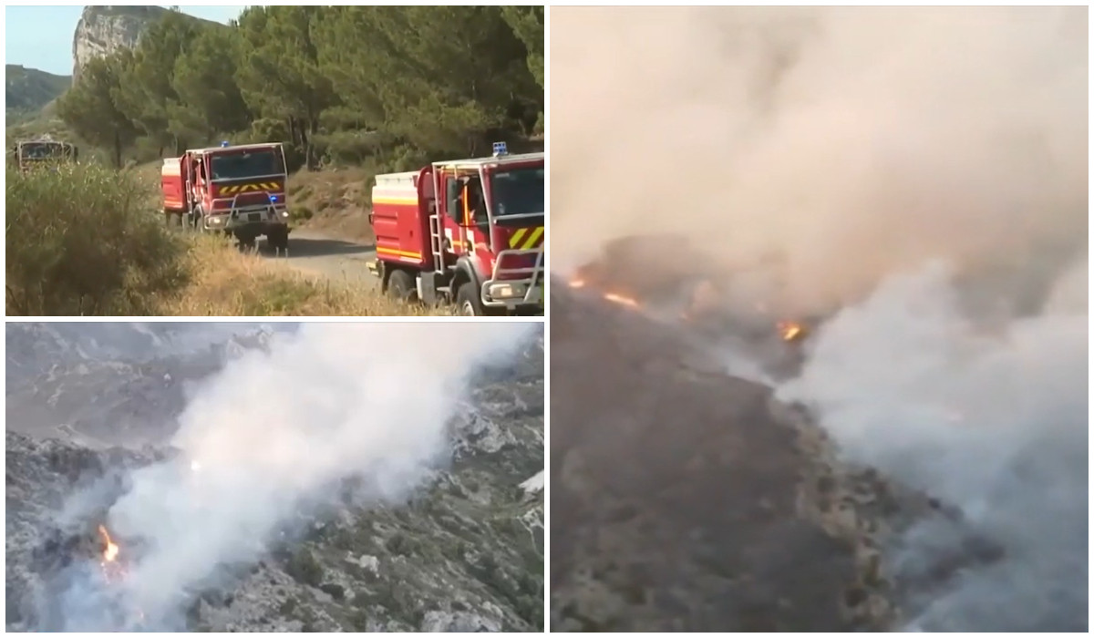 Sute de hectare distruse de incendiile din Franta