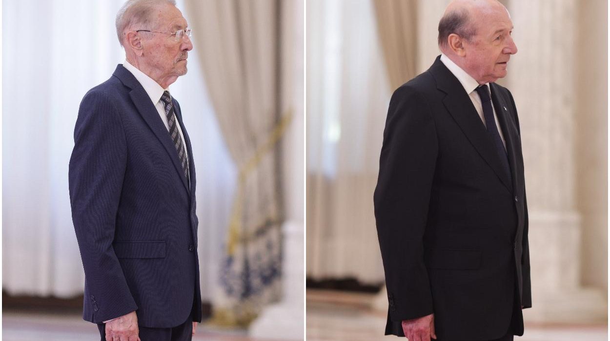Emil Constantinescu si Traian Basescu l au omagiat pe Ion Iliescu