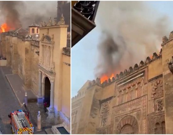 Incendiu la moscheea devenita catedrala din Cordoba