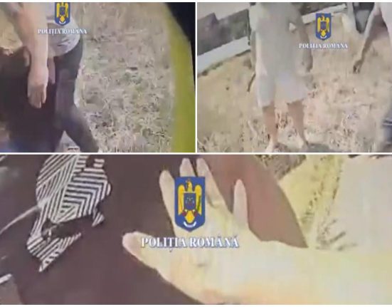 Momentul cand o politista folosestepistolulpentru a opri un barbat cu topor