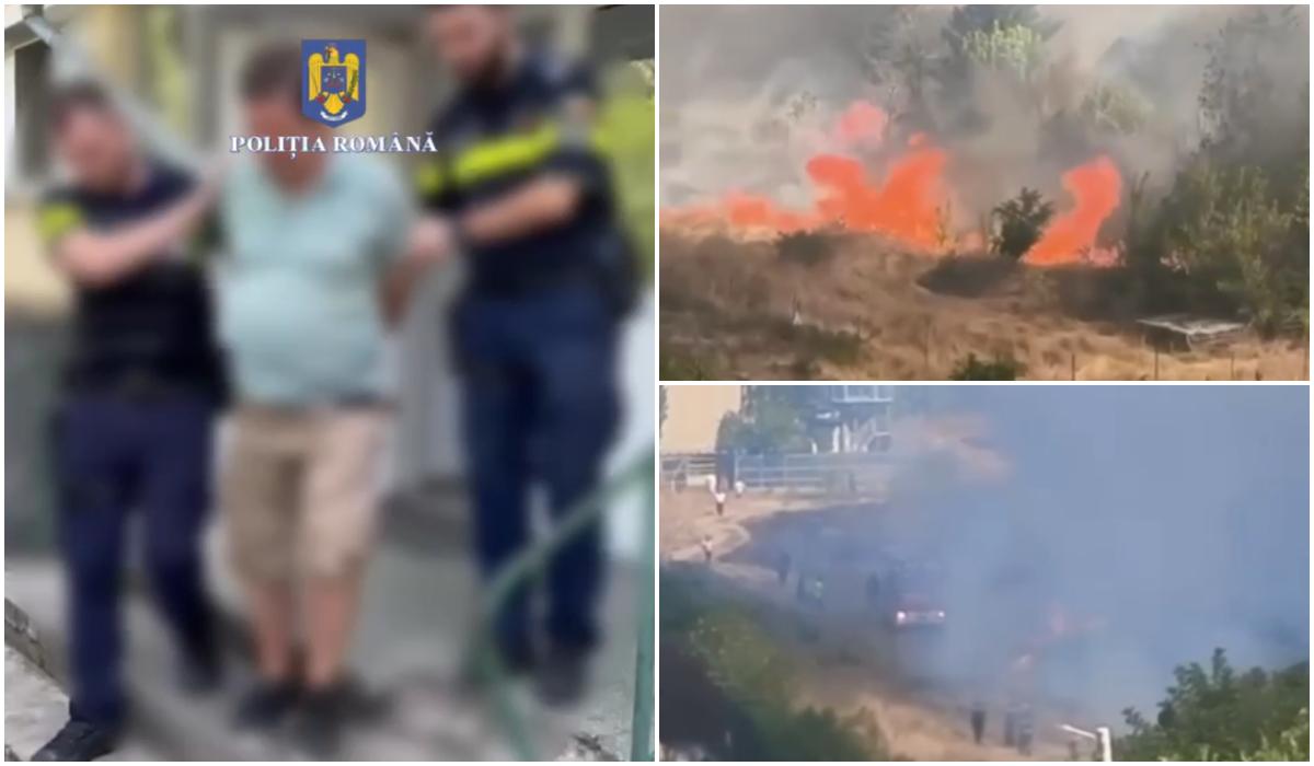 Barbat de 63 de ani arestat pentru incendiu de 25 hectare