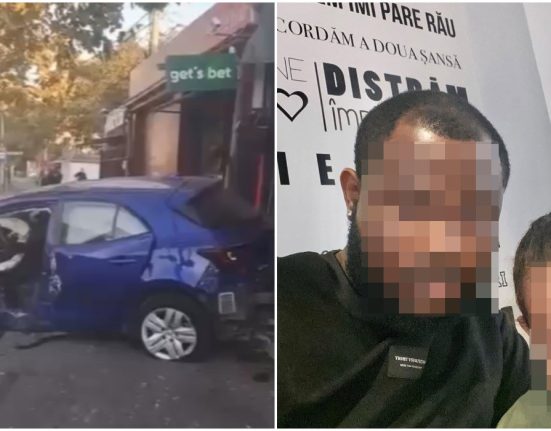 Sofer congalez daram refugiul de tramvai in Chitila
