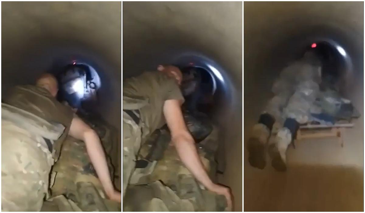 Soldatii rusi au fugit printr o conducta de gaze