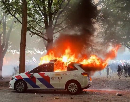 Violene in timpul unei demonstraii in Olanda