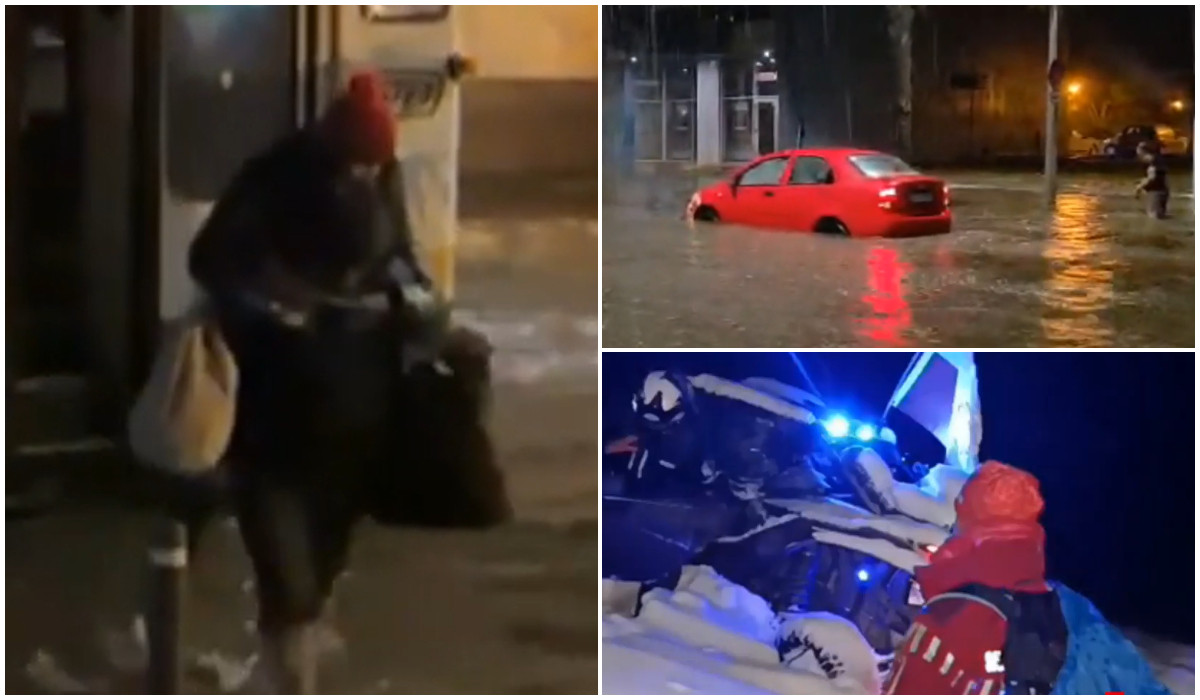 Romania la mila vremii Bucurestenii au inotat pe strazi